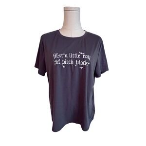Gothic Graphic Tee Dark Grey Just A Little Ray Of Pitch Black Bat Shirt Medium